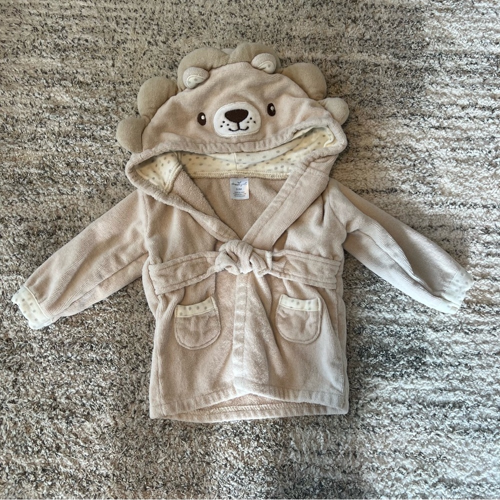 Gender Neutral Baby Lion Bath Robe